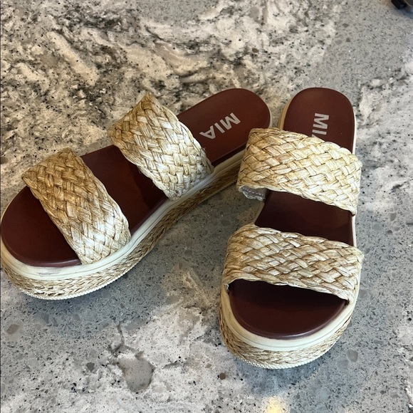 MIA Women's Natural Woven Espadrille Sandals Size 7 - Picture 6 of 6